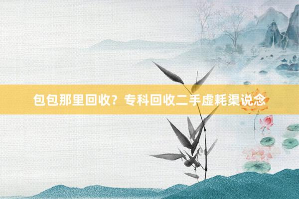 包包那里回收？专科回收二手虚耗渠说念